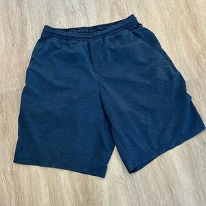 Men’s navy blue marled Lululemon athletic shorts